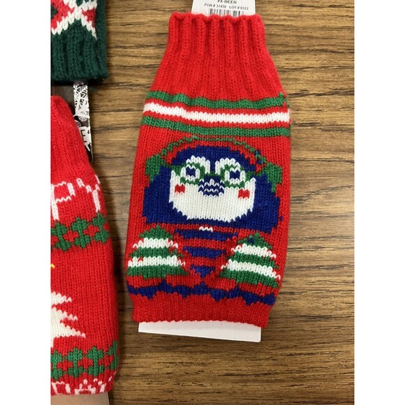 4 UNCLE BOB’S Ugly Beer Sweater Sleeve Cousy Christmas Sweater Card Game Koozie - Picture 2 of 6